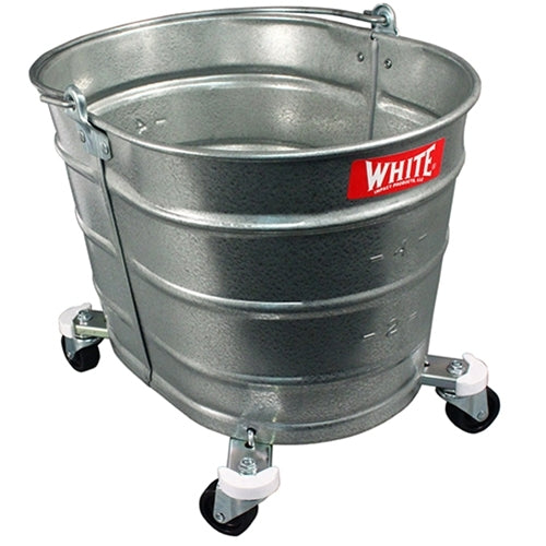 Hospeco Bucket 26QT w/2" Casters Galvanized Steel Oval 1 / ea — manufacturer reference photo; confirm listed selling unit