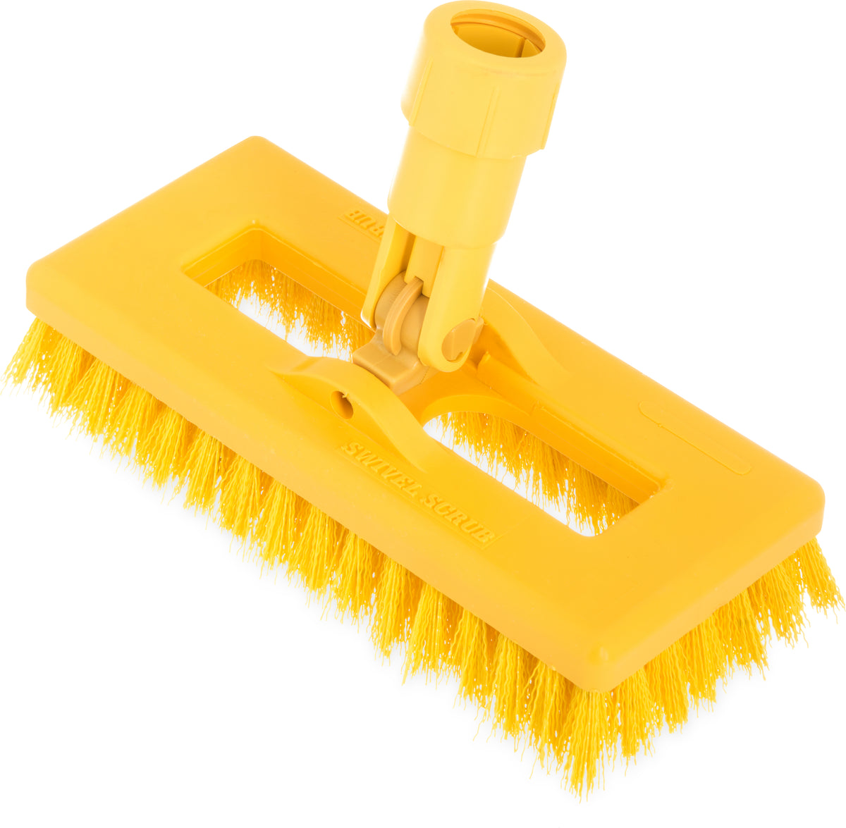 CFS Brands Sparta Swivel Scrub Brush 8" Yellow 6 / cs — manufacturer reference photo; confirm listed SKU and selling unit