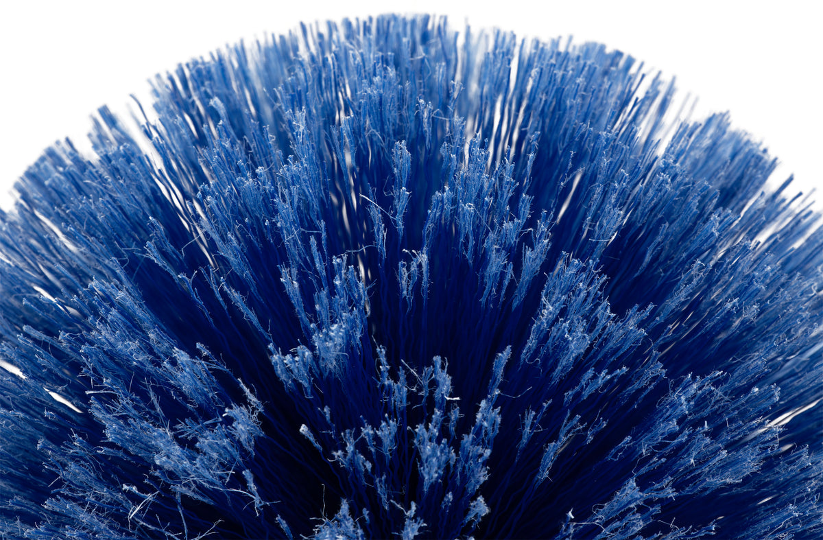 CFS Brands Flo-Pac Round Duster Blue , w/ Soft Flagged PVC Bristles 12 / cs — manufacturer reference photo; confirm listed SKU and selling unit