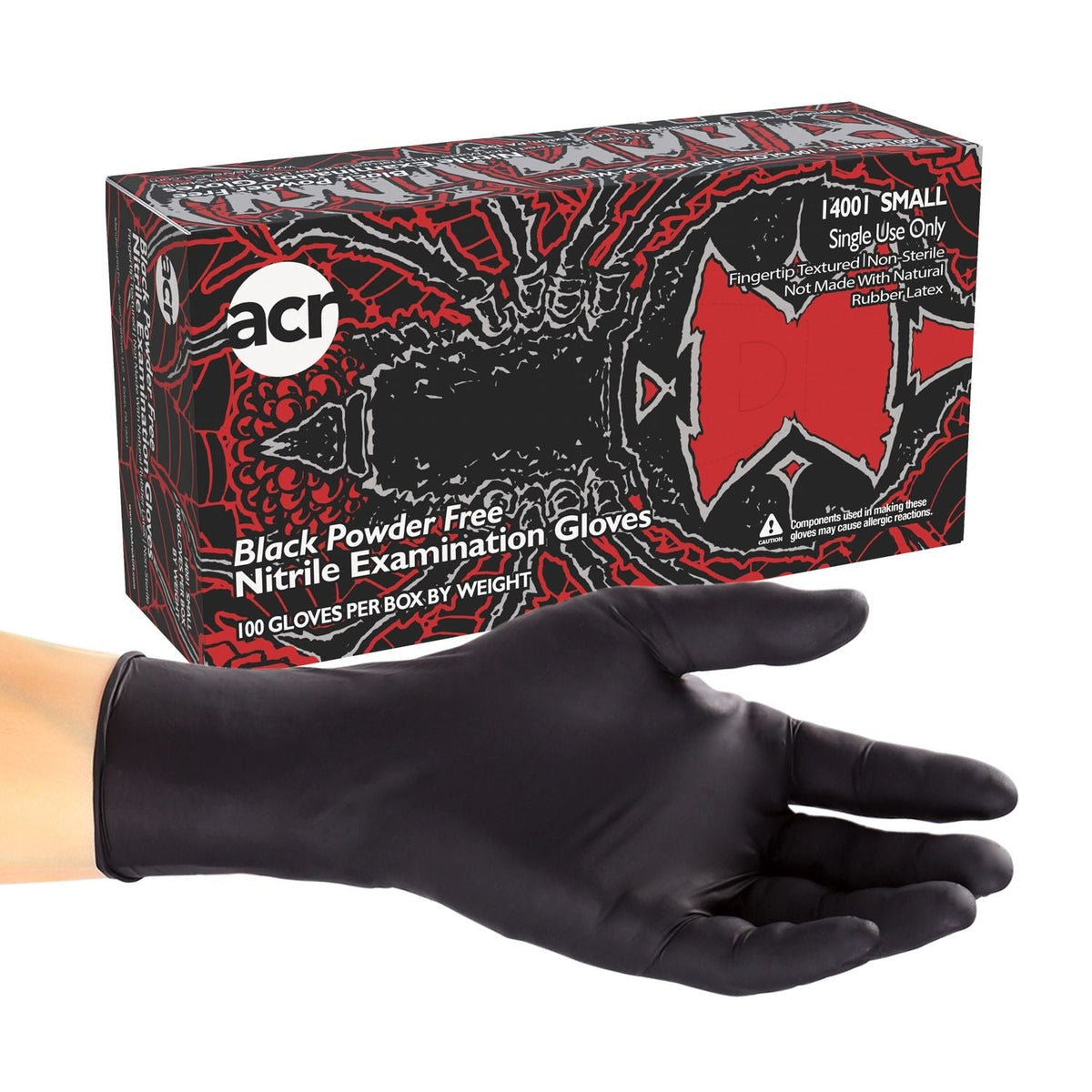 AmerCareRoyal Glove Black Widow Nitrle PF Exam Small 10 / 100 cs. Manufacturer item reference photograph; listed selling quantity applies.