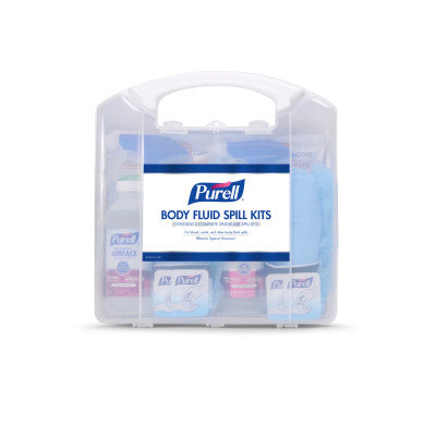 Gojo Purell Body Fluid Spill Kit Plastic Clam Shell Kit w/ 2 Refills 1 / cs; exact manufacturer SKU photo.