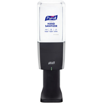 Gojo Auto Hand Sanitizer Dispenser Graphite, Plastic, Purell 1 / cs; exact manufacturer SKU photo. Official dispenser photo shows a refill for illustration; refill sold separately.