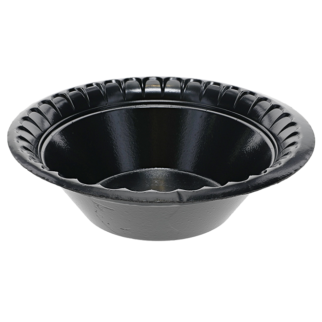 Novolex - Pactiv Laminated Foam Black 12oz Bowl 1000 / cs; manufacturer item reference photograph