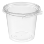 Inline Plastics Safe-T-Fresh Hinged Container 4" Round / Deli 16 oz 300 / cs — supplier reference photo; packaging or variant may differ