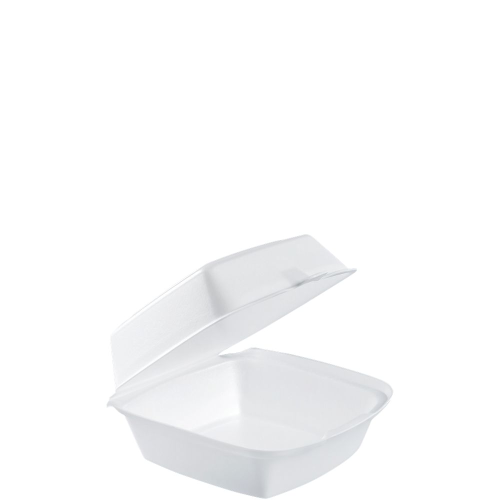 Dart 60HT1 — 6 in XPS Foam Sandwich Container - White; manufacturer catalog photo.