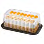 Novolex - Pactiv 9x4 Bar Cake Container w/Lid Combo Black Base / Rose Dome 100 / cs — supplier reference photo; packaging or variant may differ