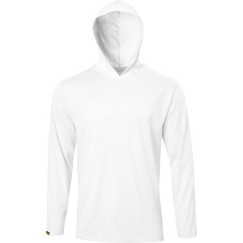 MENS WHITE LONG SLEEVE HOODED 2XL