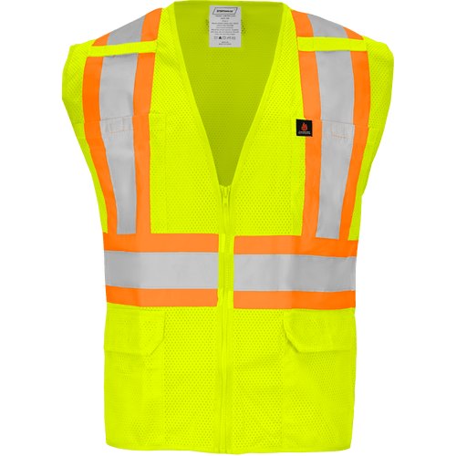 VEST LIME FR RADIO CLIP CLASS 2 ANSI 8XL