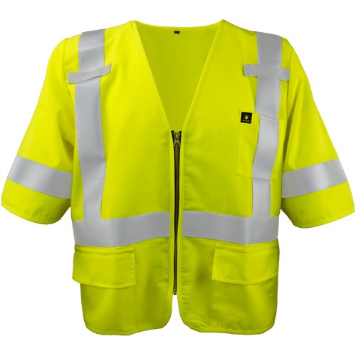 VEST, LIME, FR, RADIO CIP, CLASS 2 ANSI