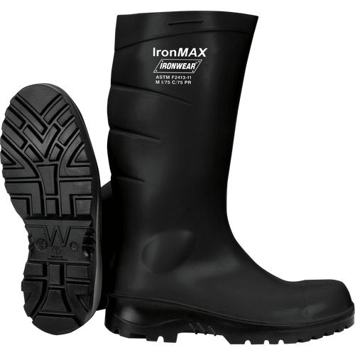 16 INCH IRONMAX, COMPOSITE TOE CAP, BLACK, REMOVABLE INSOLE