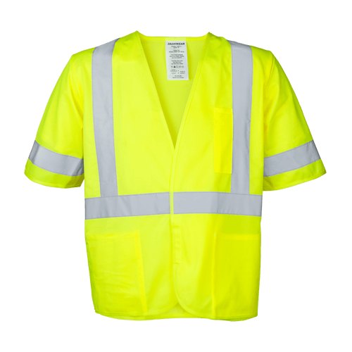 SAFETY VEST, LIME, CLASS 3, ANSI