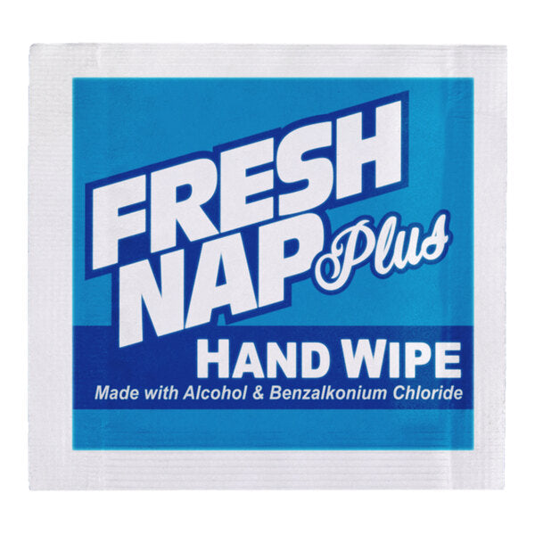 Reference image: Fresh Nap Plus hand-sanitizing wipe packaging is pictured; packaging artwork may vary. The 80% alcohol formulation, wipe size and case quantity stated in this listing apply.
