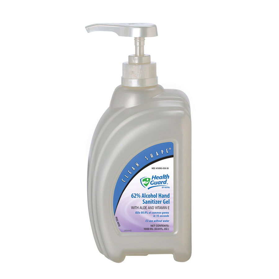 Kutol Clean Shape Instant Hand Sanitizer Clear 62% Alc Pump Bottle 1000 ml 8 / cs — manufacturer product photo
