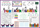 Reference image: Paterson Fun and Games placemat design is pictured. Artwork revision, dimensions and case quantity may vary; this listing's details apply.