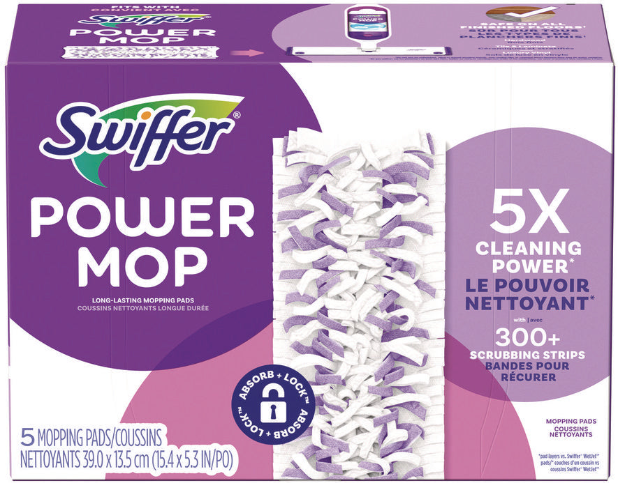 P&G Professional Swiffer PowerMop Mopping Pad , 8 Count 4 / 8 cs; Representative photo of the same brand and product type. Scent, formula, size, packaging and pack quantity shown may differ; this listing's specifications apply.