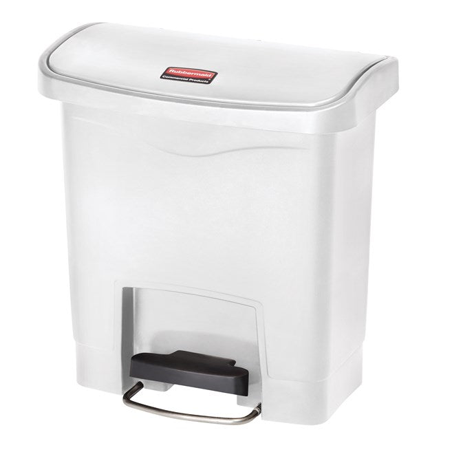 Rubbermaid Streamline Step-On Container 4 Gallon Step-On Resin Front White 1 / cs | Official manufacturer photograph