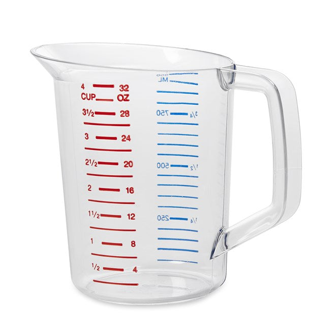 Rubbermaid Bouncer Measuring Cup Clear, 1 Quart / 0.9 Liter 6 / cs | Official manufacturer photograph