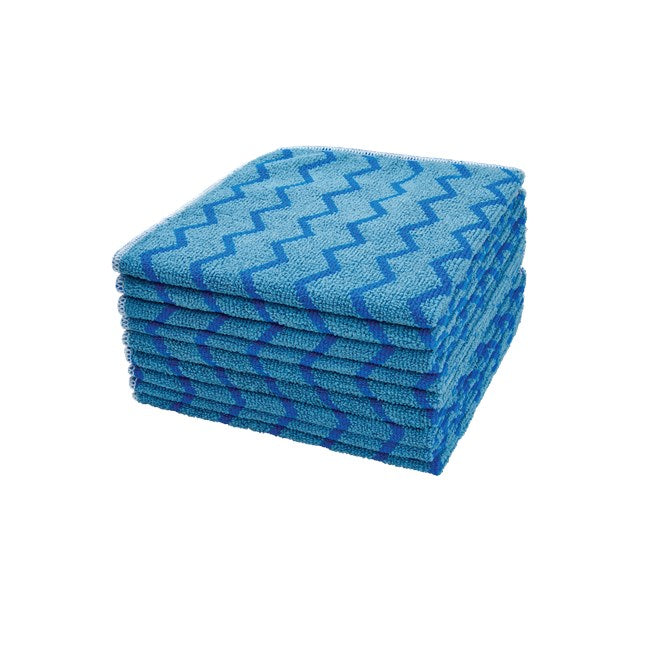 HYGEN™ MICROFIBER CLOTH, 16" X 16", BLUE, 12-PACK | Official exact-model photograph; listing pack quantity remains as stated.