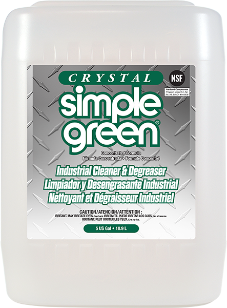 Reference image of Crystal Simple Green® Industrial Cleaner & Degreaser; packaging size and quantity may differ from the supplied item.