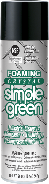 Reference image of Foaming Crystal Simple Green® Industrial Cleaner and Degreaser; packaging size and quantity may differ from the supplied item.
