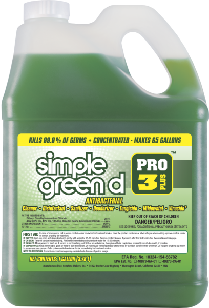 Reference image of Simple Green d PRO 3 PLUS™; packaging size and quantity may differ from the supplied item.