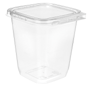 Inline Plastics Safe-T-Fresh Clamshell Container Clear 16 oz. 4" Square 276 / cs — supplier reference photo; packaging or variant may differ