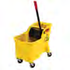 Rubbermaid Tandem Bucket & Wringer Combo Yellow 31 Quart / 29.3 Liter 1 / cs