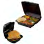 Novolex - Pactiv 9x9.5x3.25 1-Compartment Black Foam Hinged Container 150 / cs — supplier reference photo; packaging or variant may differ