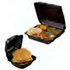 Novolex - Pactiv 9x9.5x3.25 1-Compartment Black Foam Hinged Container 150 / cs