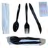 Goldmax Fork-Knife-Spoon-Napkin-S&P Black Medium Weight Cutlery Kit 250 / cs