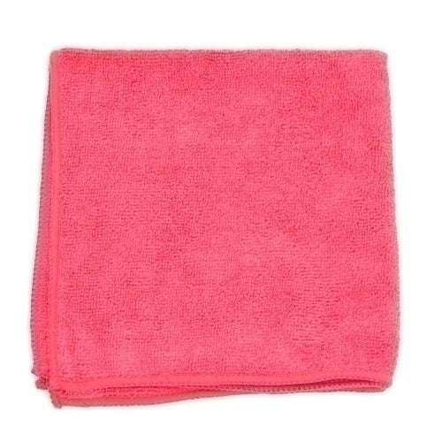 Hospeco 16x16in Microfiber Towel Red 1 / dz — manufacturer reference photo; confirm listed selling unit