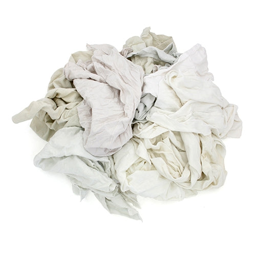 Hospeco Reclaimed White Knits (T-shirt) White 25 lb / cs — manufacturer reference photo; confirm listed selling unit