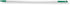 CFS Brands Natural Aluminum Handle 60" , Green 1 each