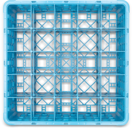 CFS Brands 5-Compartment Divided Glass Rack 7.12 inch, Blue, 2 Extenders 3 / cs — manufacturer reference photo; confirm listed SKU and selling unit