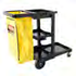 Rubbermaid Janitorial Cleaning Cart Black w/ Yellow Vinyl Zipper Bag 1 / cs