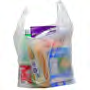 Crown Poly Pak-It-Full Handle Bag White 10.75" X 6.25" X 17.75" 9 Mic 60 / 36 cs — supplier reference photo; packaging or variant may differ