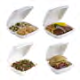 Novolex - Pactiv 6x6x3 1-Comp Hinged Lid Container MFPP Mineral Filled Polypropylene 400 / cs — supplier reference photo; packaging or variant may differ