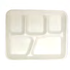Novolex - Pactiv White Foam 5-Compartment Tray 8.25" x 10.25" x 1" 500 / cs