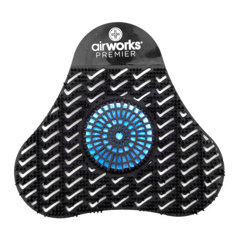 Hospeco AirWorks Premier Urinal Screen w/ SmartBlock BLK/BLU Midnight Sky 12 / cs — manufacturer reference photo; confirm listed selling unit