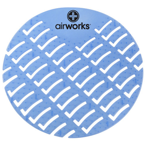 Hospeco AirWorks Urinal Screens Light Blue: Eucalyptus 10 / bx — manufacturer reference photo; confirm listed selling unit