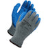 Hospeco Latex Crinkle Coated Glove 10G Gray / Blue, Large 6 / cs