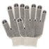 Hospeco ProWorks PVC Knit Gloves Dotted String Natural Black Dots 25 dz / cs