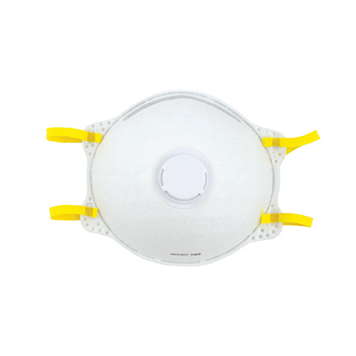 Hospeco N95 Particulate Respirator w/Valve ProWorks Inner Foam Metal-Free 10 / 12 cs — manufacturer reference photo; confirm listed selling unit