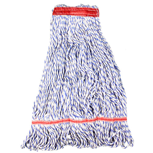 Hospeco Rayon Finish Mop Blue / White 1 / ea — manufacturer reference photo; confirm listed selling unit