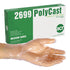 AmerCareRoyal PowderFree Polycast Embossed Gloves Clear Medium Cast Polyethylene 10 / 100 cs