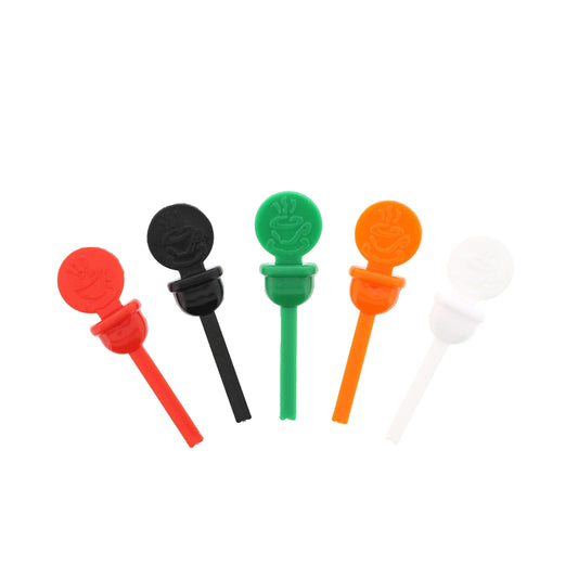 AmerCareRoyal Beverage Plugs 2" Assorted Colors , Polystyrene 5 / 400 cs. Manufacturer item reference photograph; listed selling quantity applies.