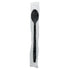 AmerCareRoyal Medium-Weight PP Soda Spoons 7.75" Black Individually Wrapped 1000 / cs