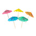 AmerCareRoyal Cocktail Parasols Assorted Colors, 4" 5 / 10 / 144 cs