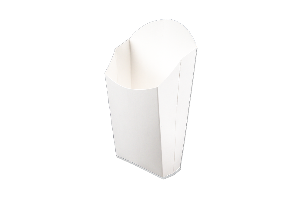 Southern Champion 3.5" x 2" x 6.5" French Fry Scoop X-Large, White 1000 / cs. Manufacturer reference photo.