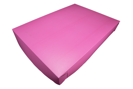 Southern Champion 26" X 18.5" X 4" Bakery Tray Pink, Non-Window, Lock-Corner 50 / cs. Manufacturer reference photo.